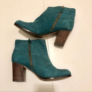 Cole Haan Teal Cassidy Nubuck Teal Bootie